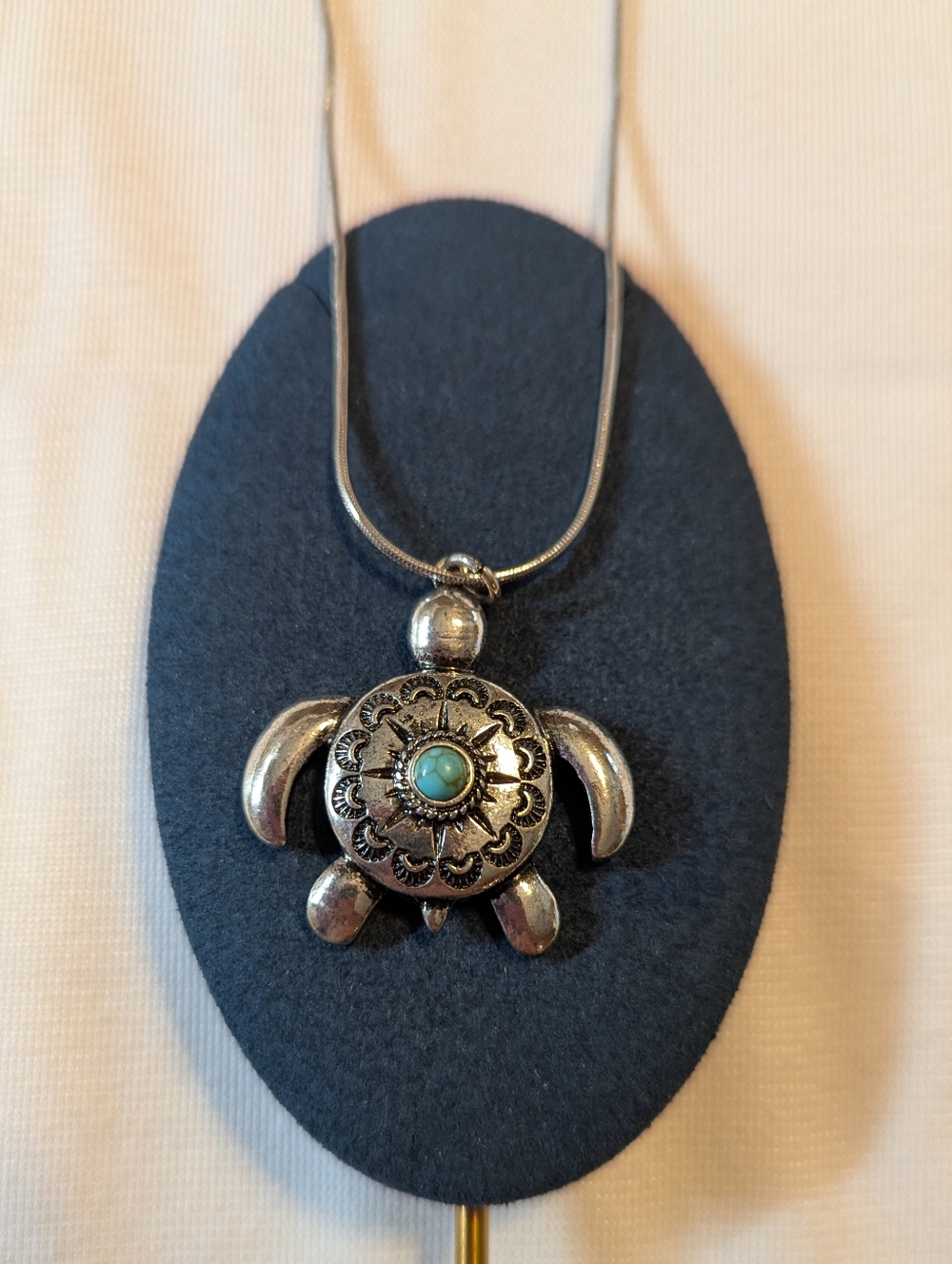 Silver Sea Turtle Necklace